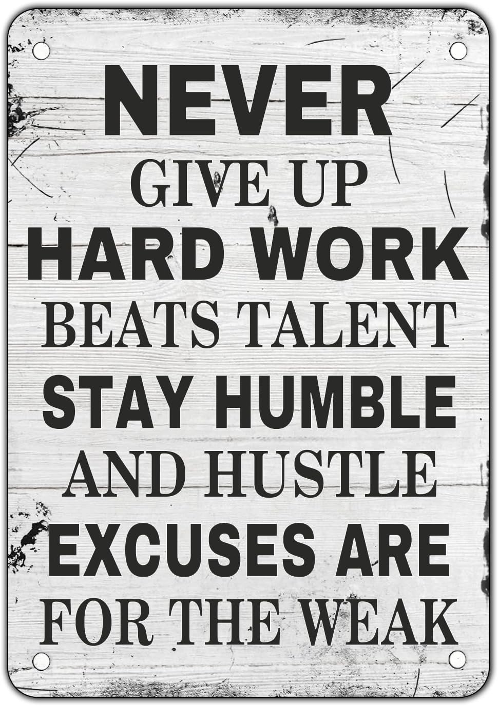 Home Decor Quotes - 1p,Never Give Up Metal Tin Sign