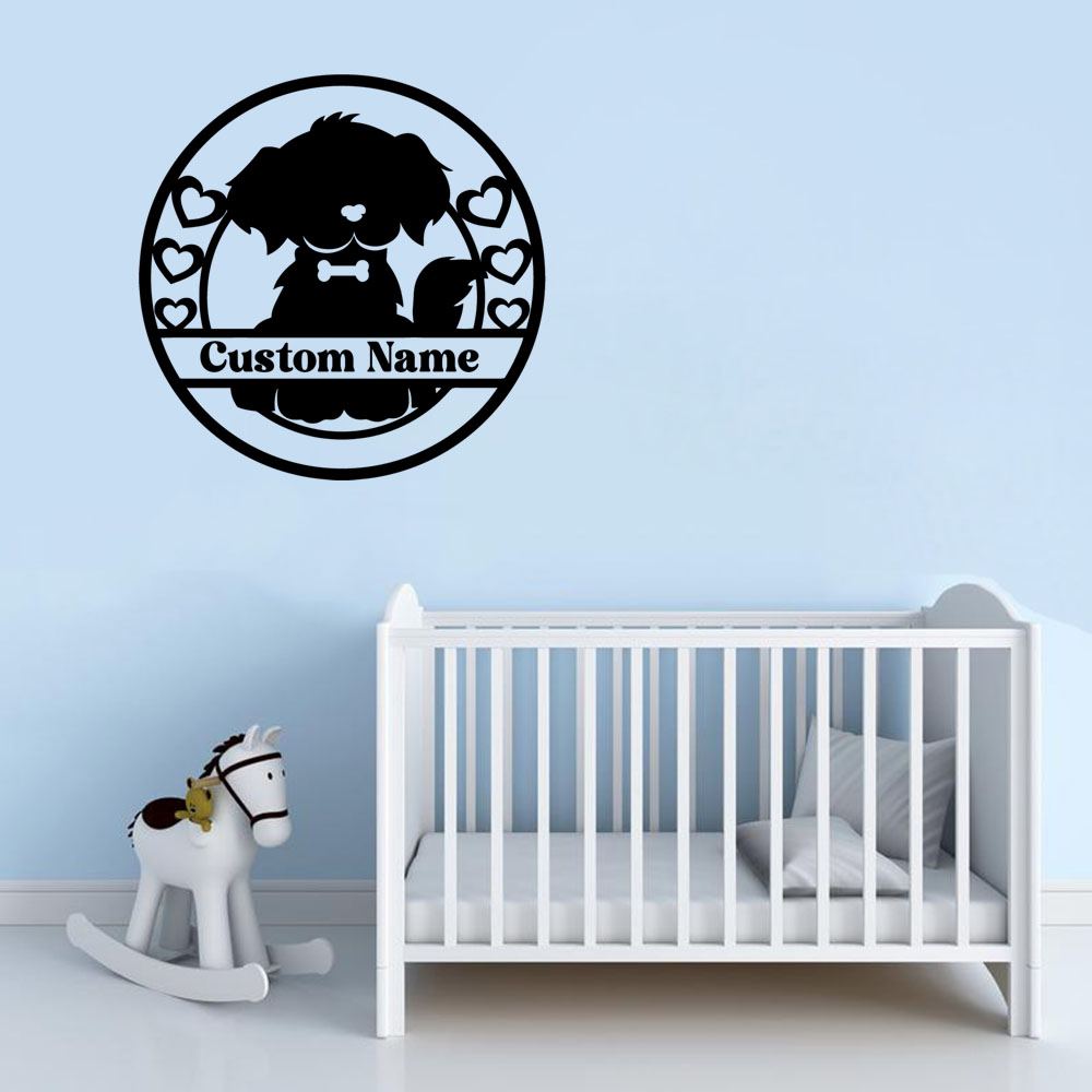 Home Decor Wall Stickers - 1PC Cool Dog Personalized Text Decal