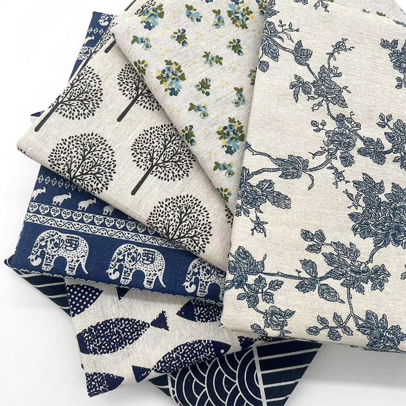 Home Decor Com - Retro Boho Floral Cotton Linen Blend