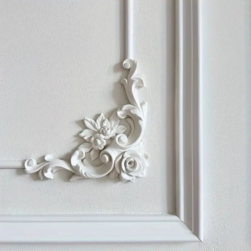 Home Decor Wall Molding - Easy-Install Pu Polyurethane Floral Corner Molding