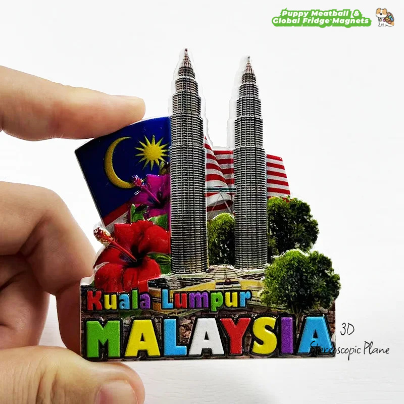 Home Decor Kuala Lumpur - 3D Kuala Lumpur Twin Towers Magnetic