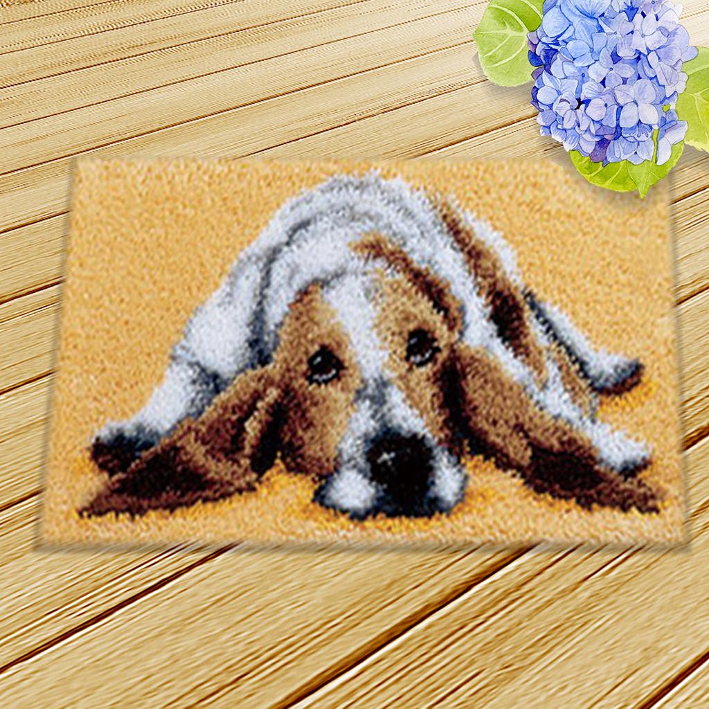Yarn Home Decor - Handmade Latch Hook Rug Canvas with