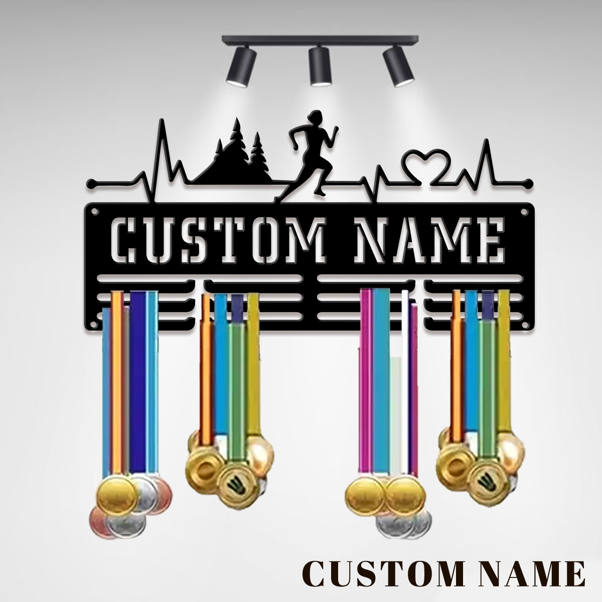Home Decor Com - Custom Marathon Sports Metal Medal Display