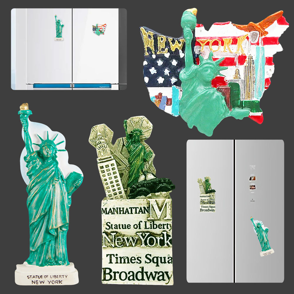 Home Decor Usa - America Statue of Liberty 3D Refrigerator