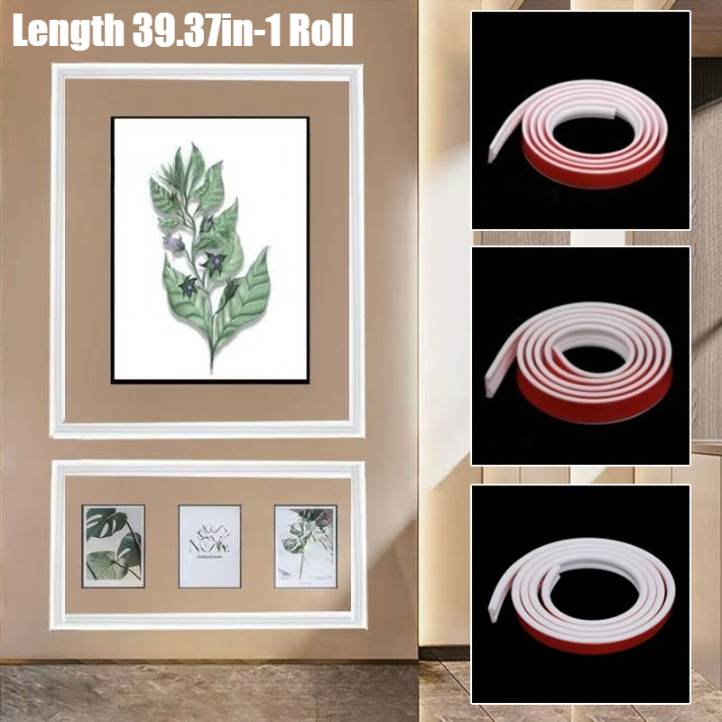 Home Decor Wall Molding - Self-Adhesive PVC Decorative Molding Trim, Flexible