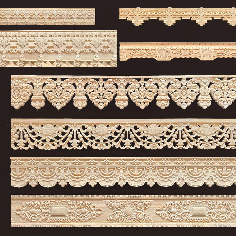 Home Decor Wall Molding - Decorative Wood Furniture Molding Carved Lines