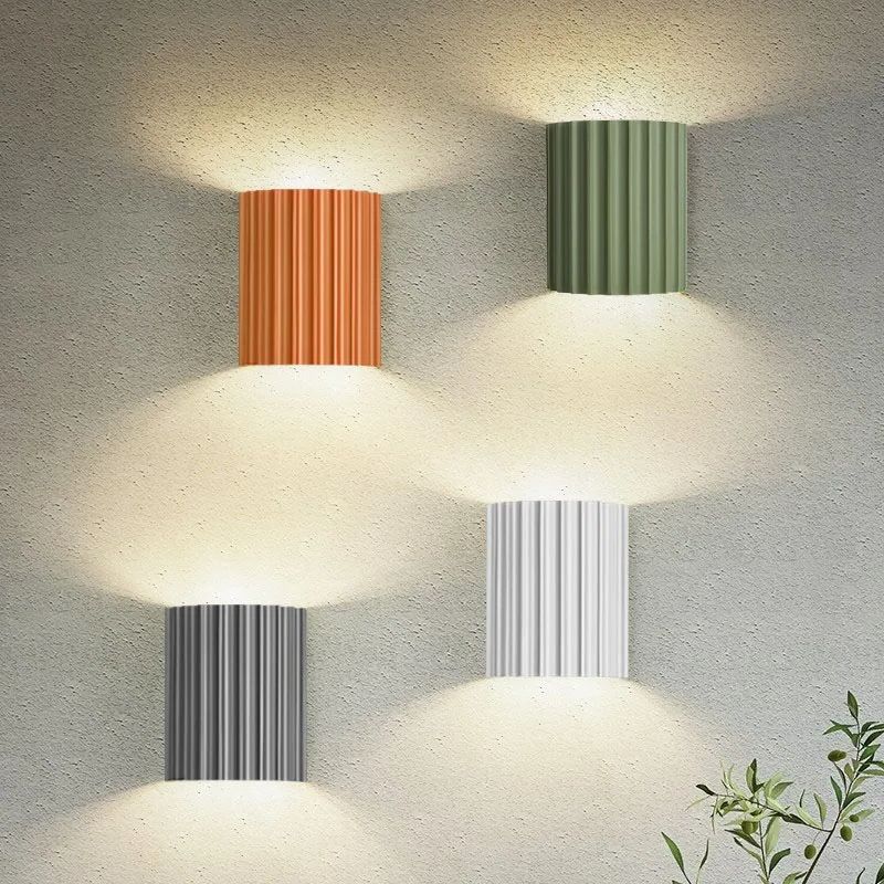 Home Decor Wall Molding - Modern Wall Lamp LED Macaron Resin