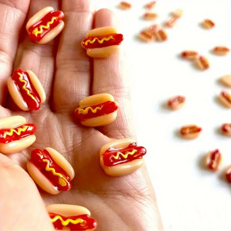 Home Decor On Sale - 10/20pcs Mini Resin Hot Dogs Miniatures,