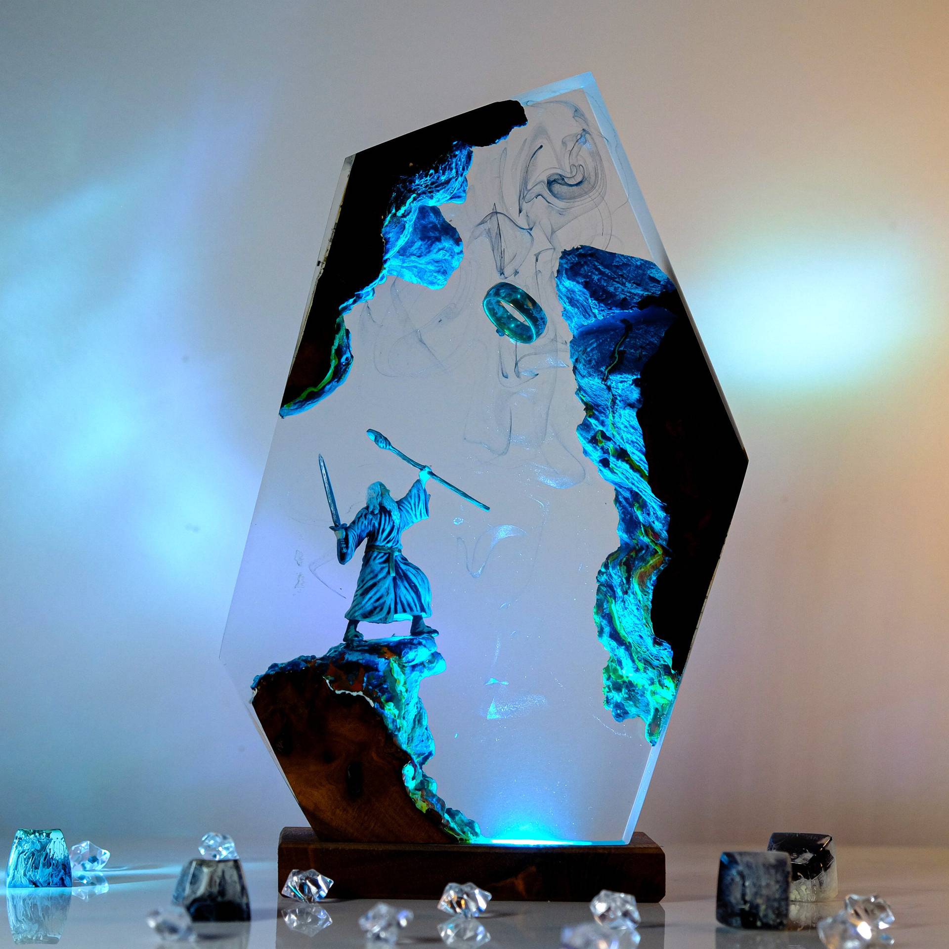 Home Decor Com - Movie Scence Figure Table Resin Lamp