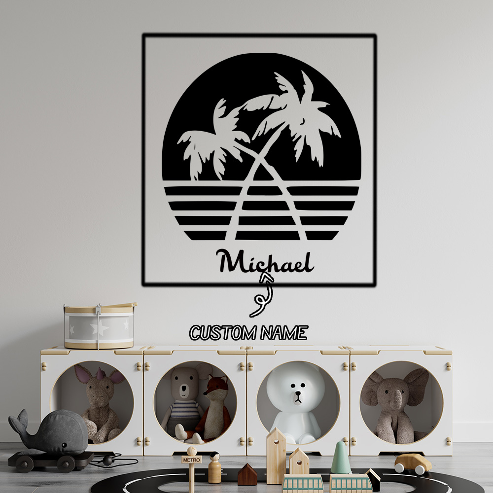 Home Decor Wall Stickers - 1PC Cute Sunset by the sea