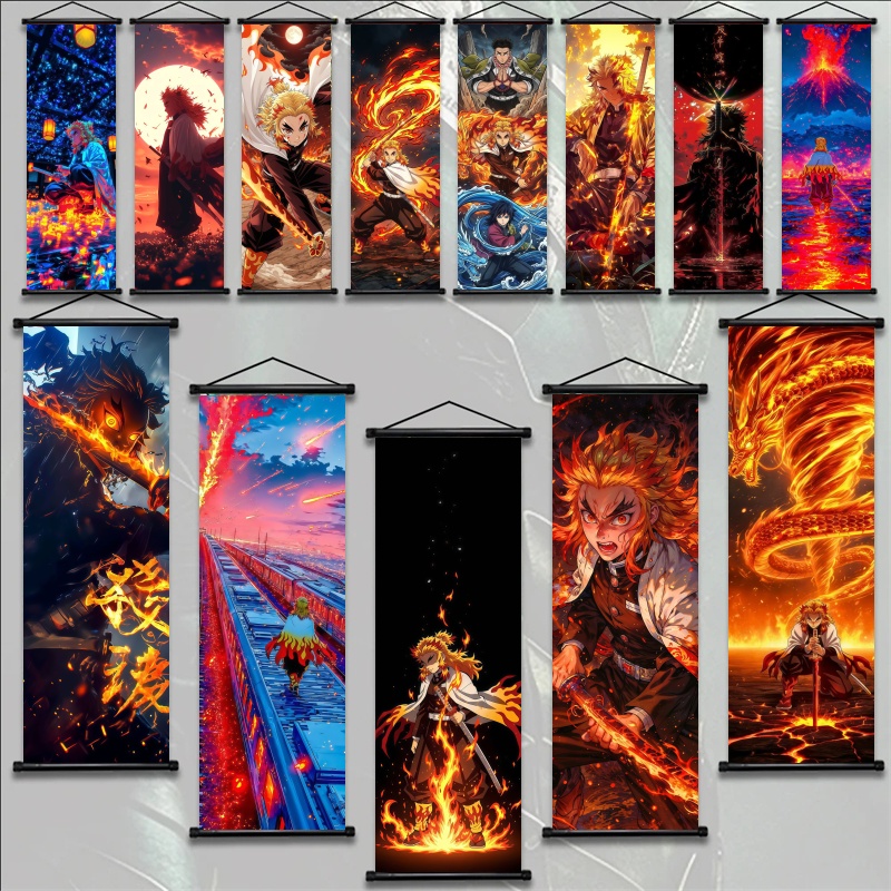 Home Decor Rustic - Demon Slayer Kyojuro Rengoku HD Print