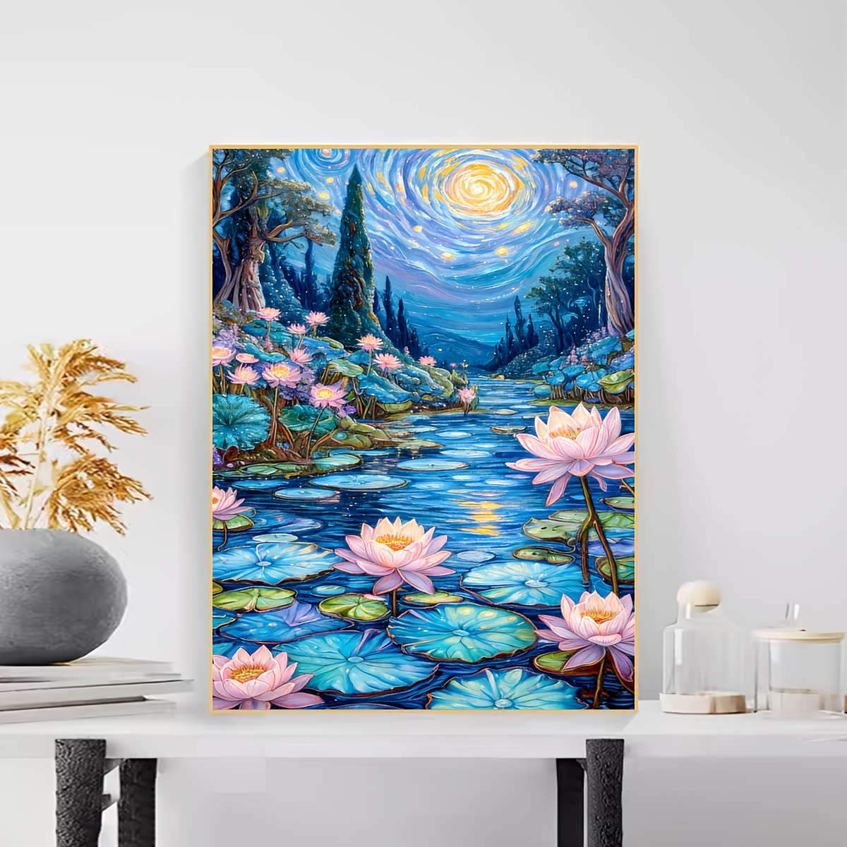 Home Decor Under 500 - 500/1000/1200/2000PCS Puzzles for Adults Lotus Pattern