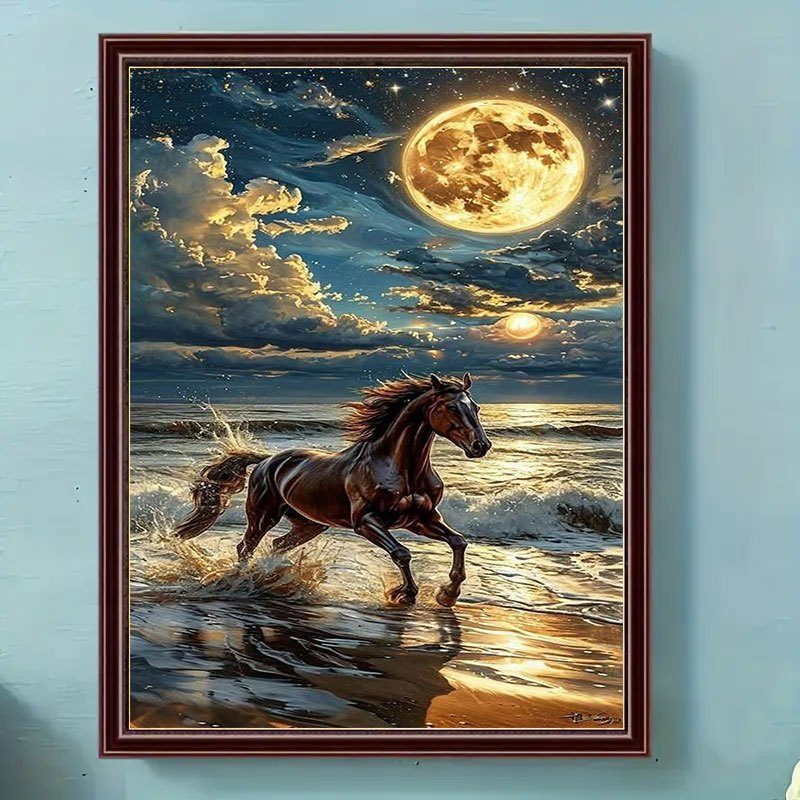Home Decor Under 500 - 500/1000/1200/2000PCS Puzzles for Adults Running Horses