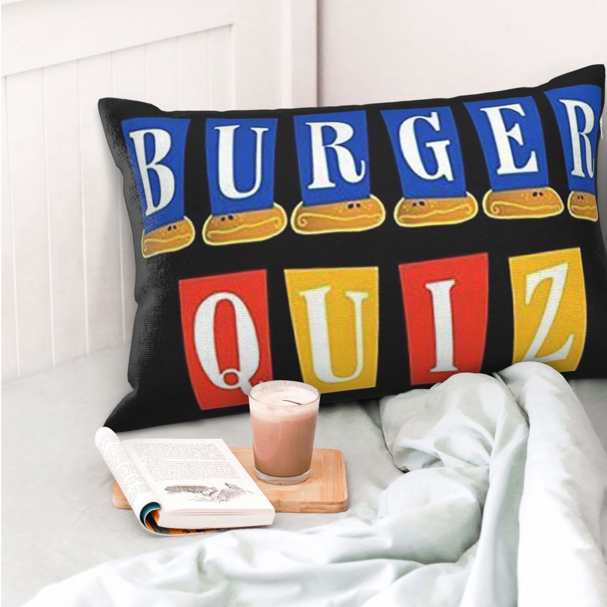 Home Decor Quiz - Burger Quiz New Logo Rectangle Pillowcase