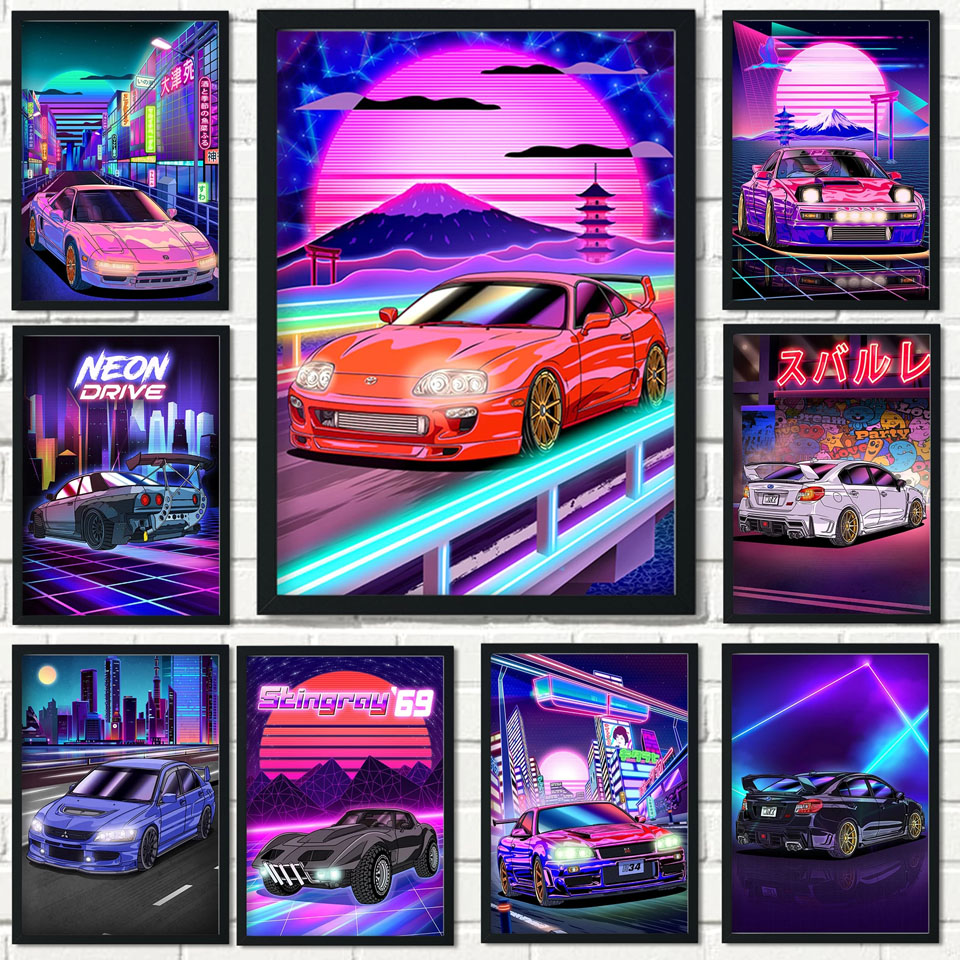 Home Decor Tokyo - Diamond Painting Tokyo Street Racing Car