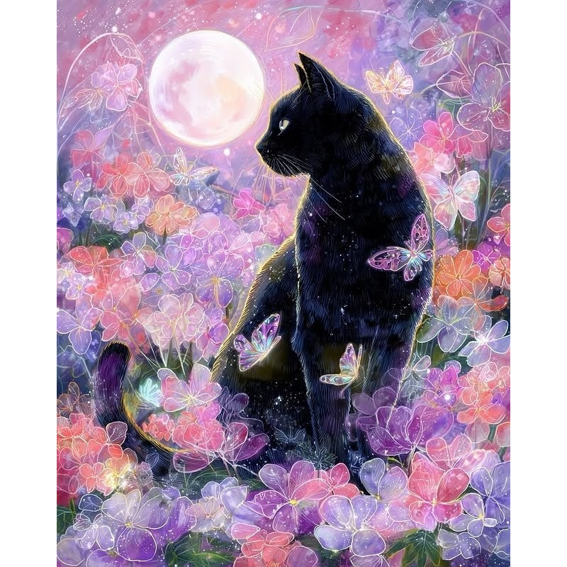 Home Decor Under 500 - 500/1000/1200/2000PCS Puzzle Under The Moon Black