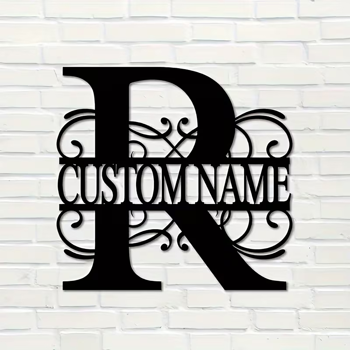 Home Decor Rustic - Classic Custom Monogram Metal Wall Art