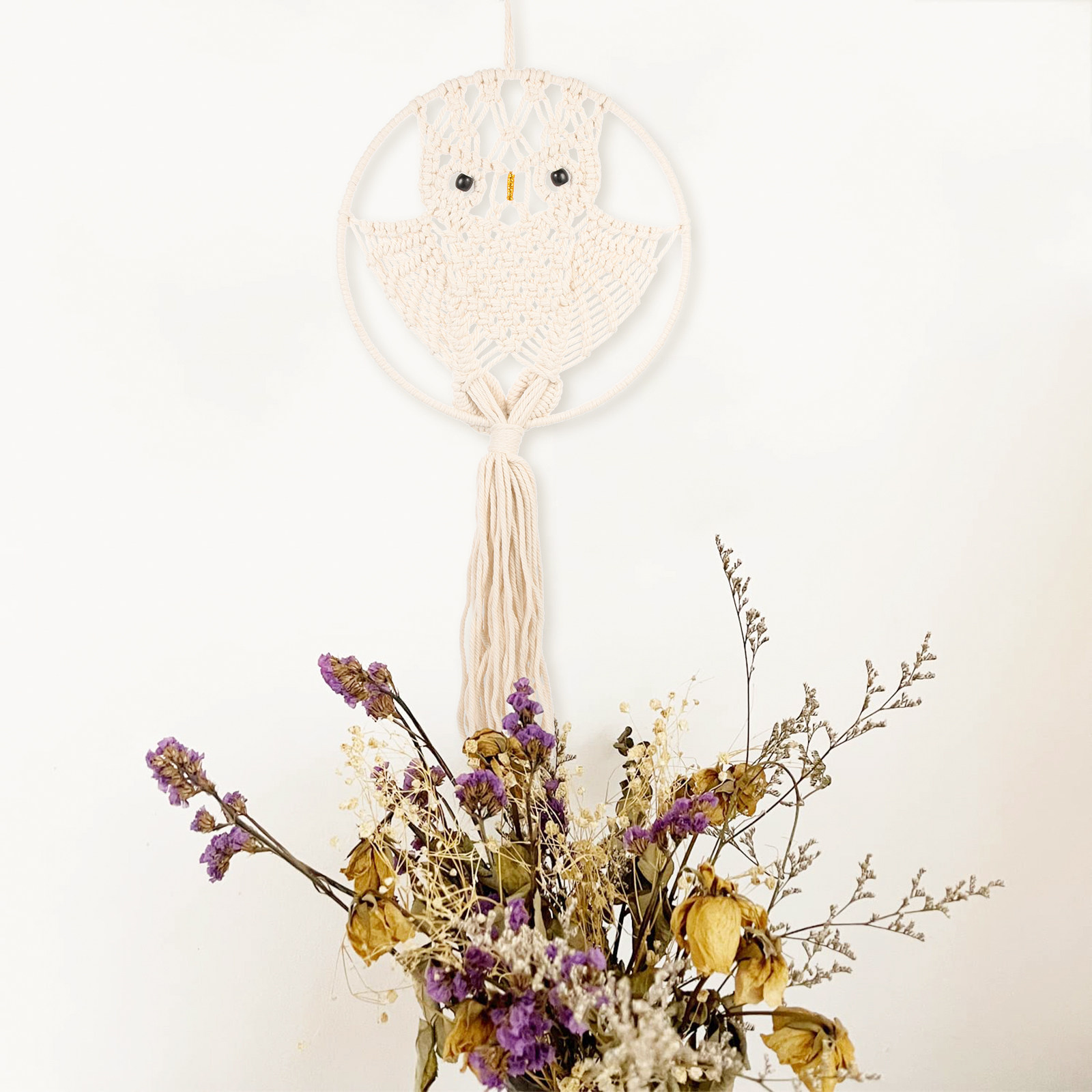 Owl Macrame H Woven Woven Tass - Macrame Wall Hanging ulasan dan harga