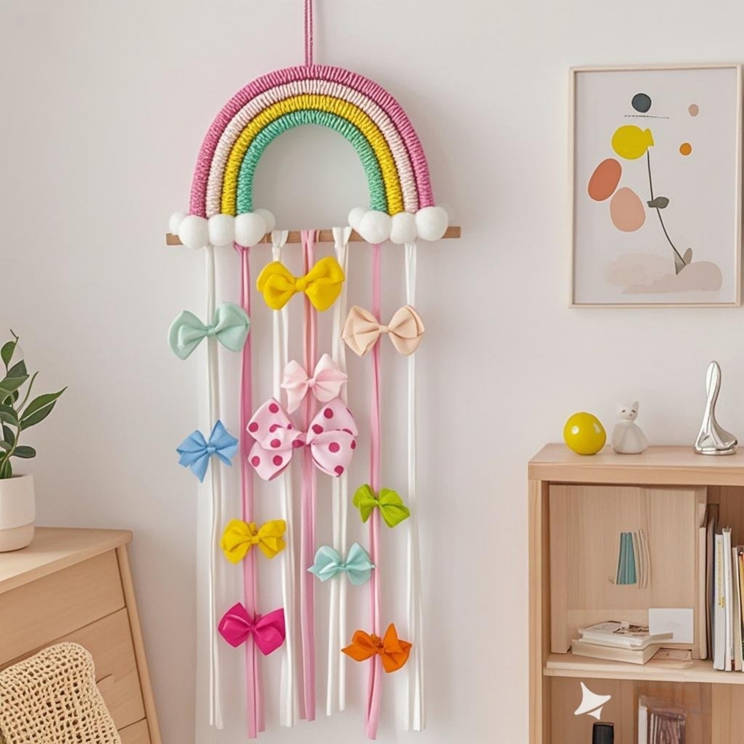 Wall-Mounted Rainbow Hair Acce - Yarn Home Decor ulasan dan harga
