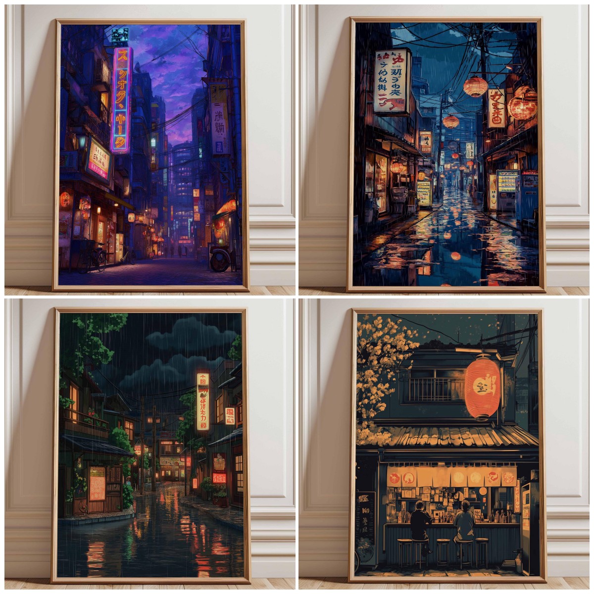 Neon Tokyo Street Poster Print - Home Decor Tokyo ulasan dan harga