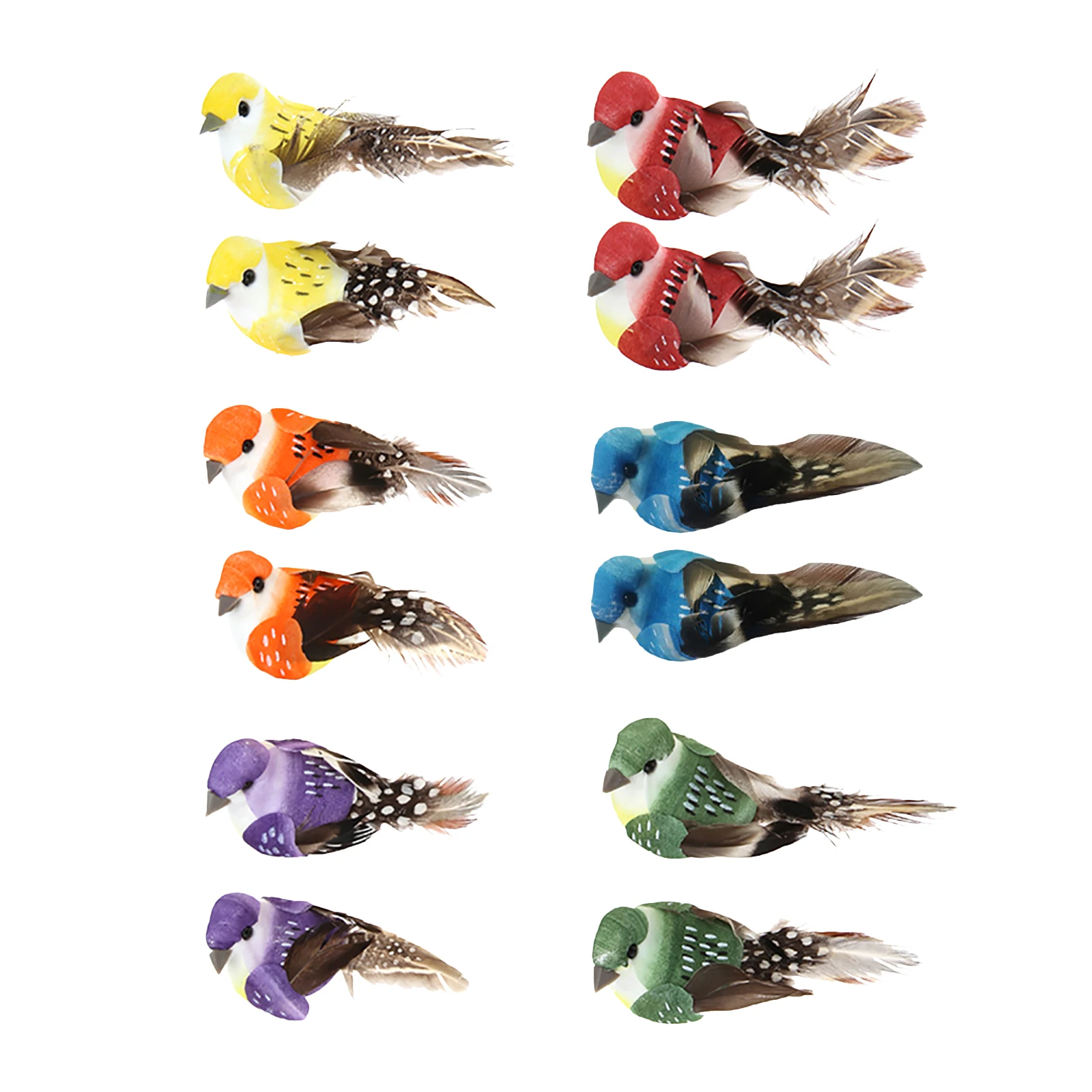 12pcs Set Artificial Birds Fak - Home Decor On Sale ulasan dan harga