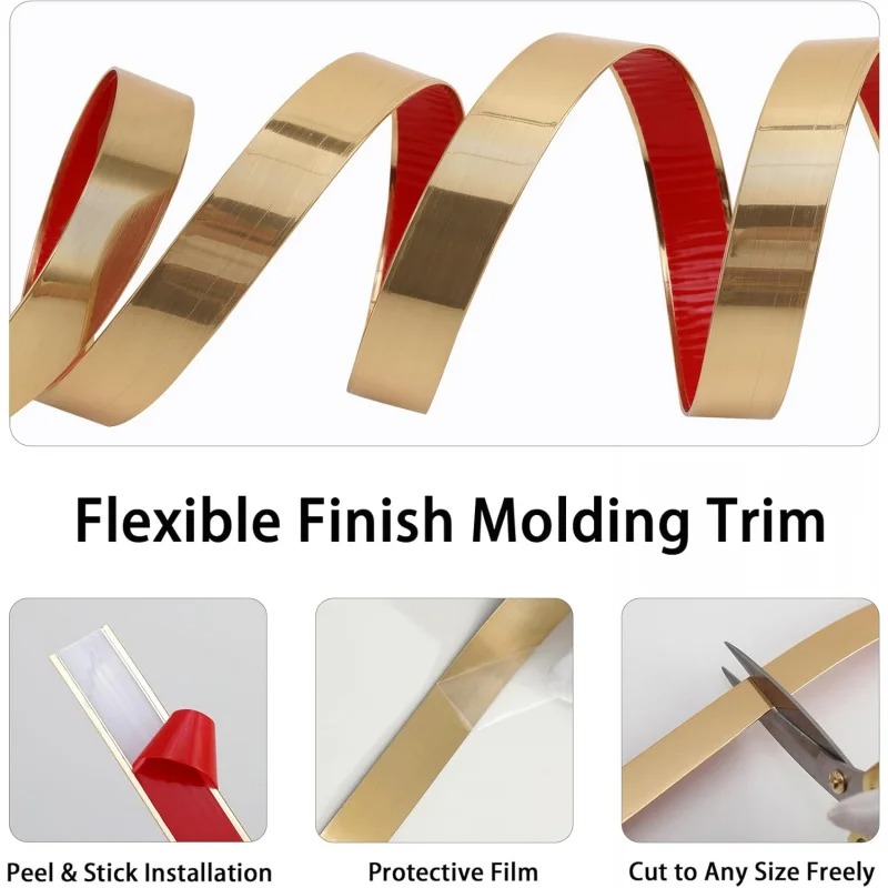 1Pc 1/2/3/4cmx2.44m Peel and S - Home Decor Wall Molding ulasan dan harga