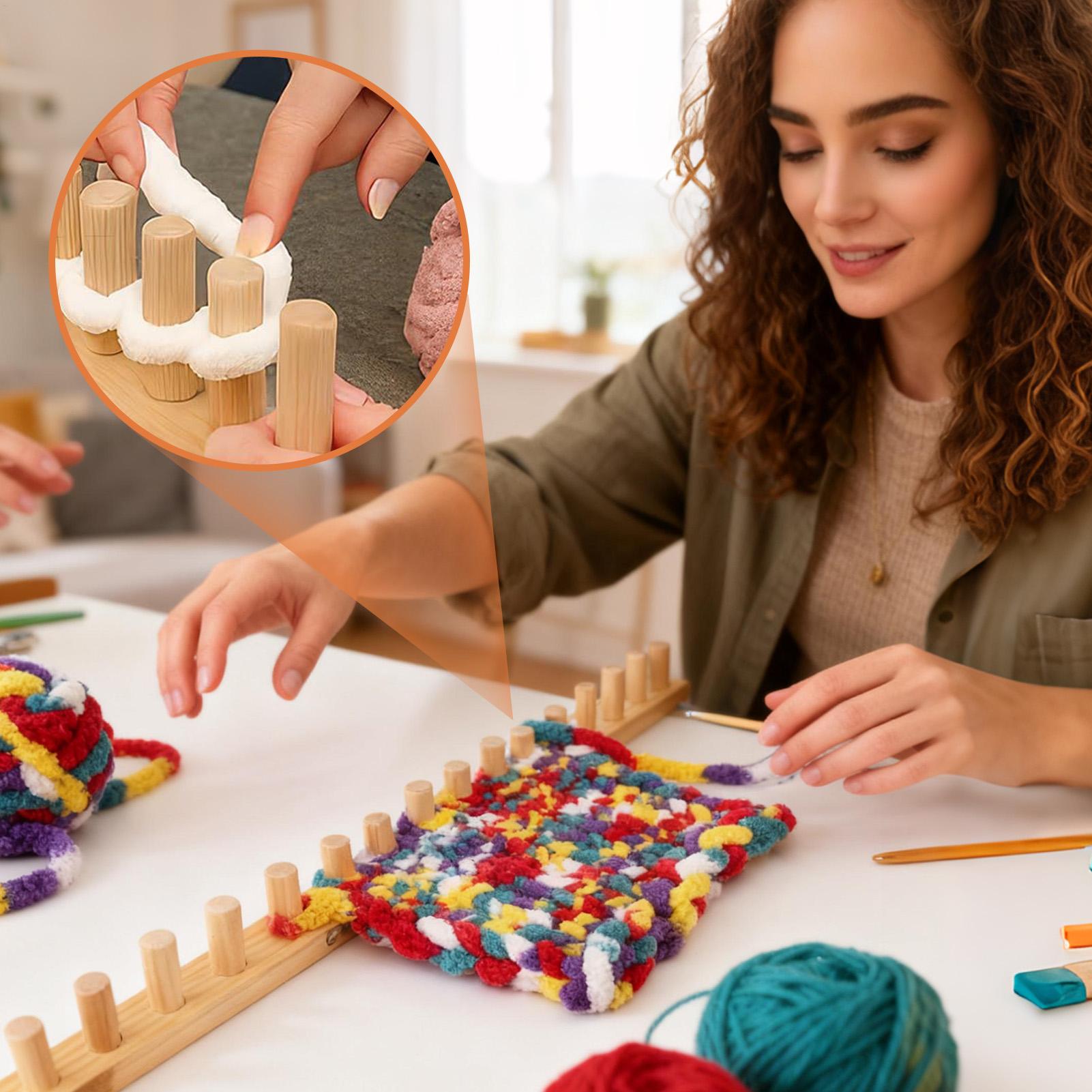 Knitting Loom 35 Inch Wood Chu - Yarn Home Decor ulasan dan harga