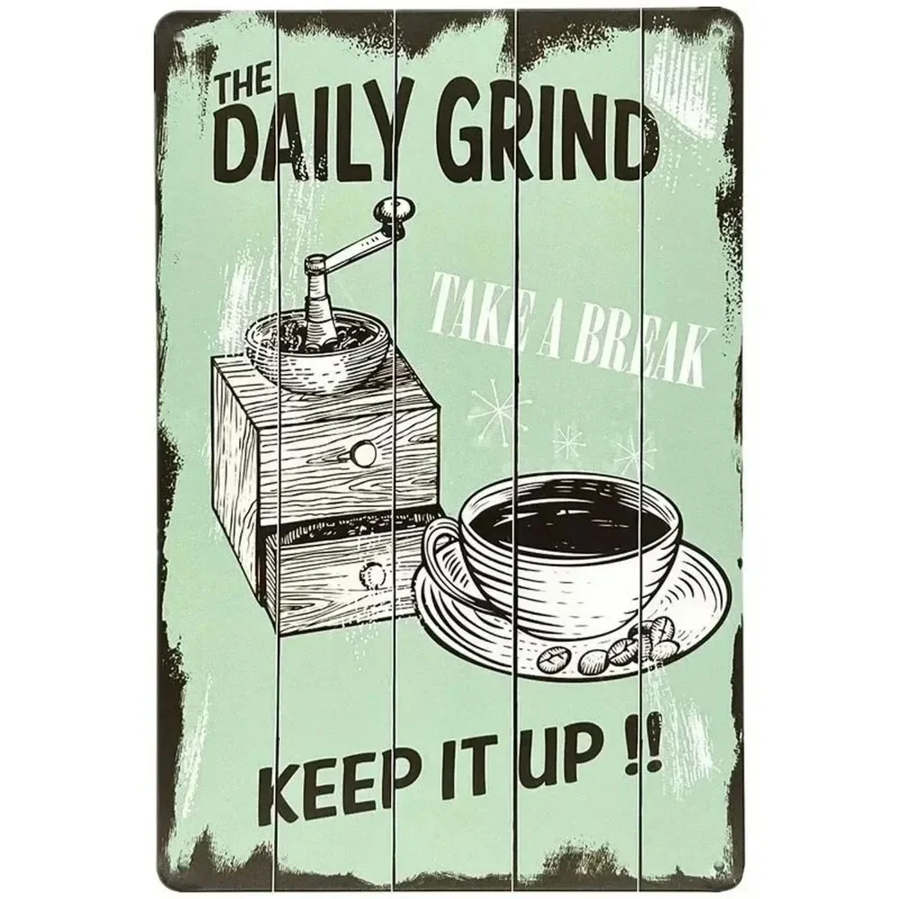 Plaque Metal Signs Drink Coffe - Home Decor Nz ulasan dan harga