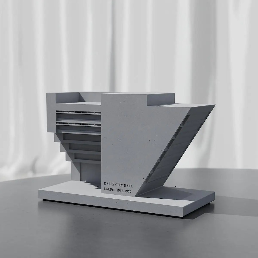 I M Pei Dallas City Hall Cemen - Home Decor Dallas ulasan dan harga