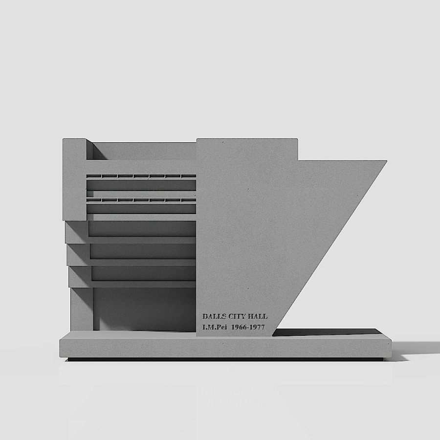 I M Pei Dallas City Hall Cemen - Home Decor Dallas ulasan dan harga