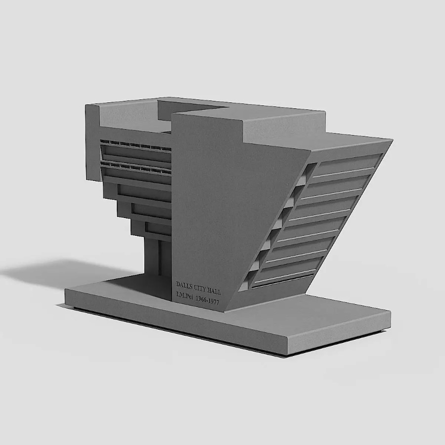 I M Pei Dallas City Hall Cemen - Home Decor Dallas ulasan dan harga