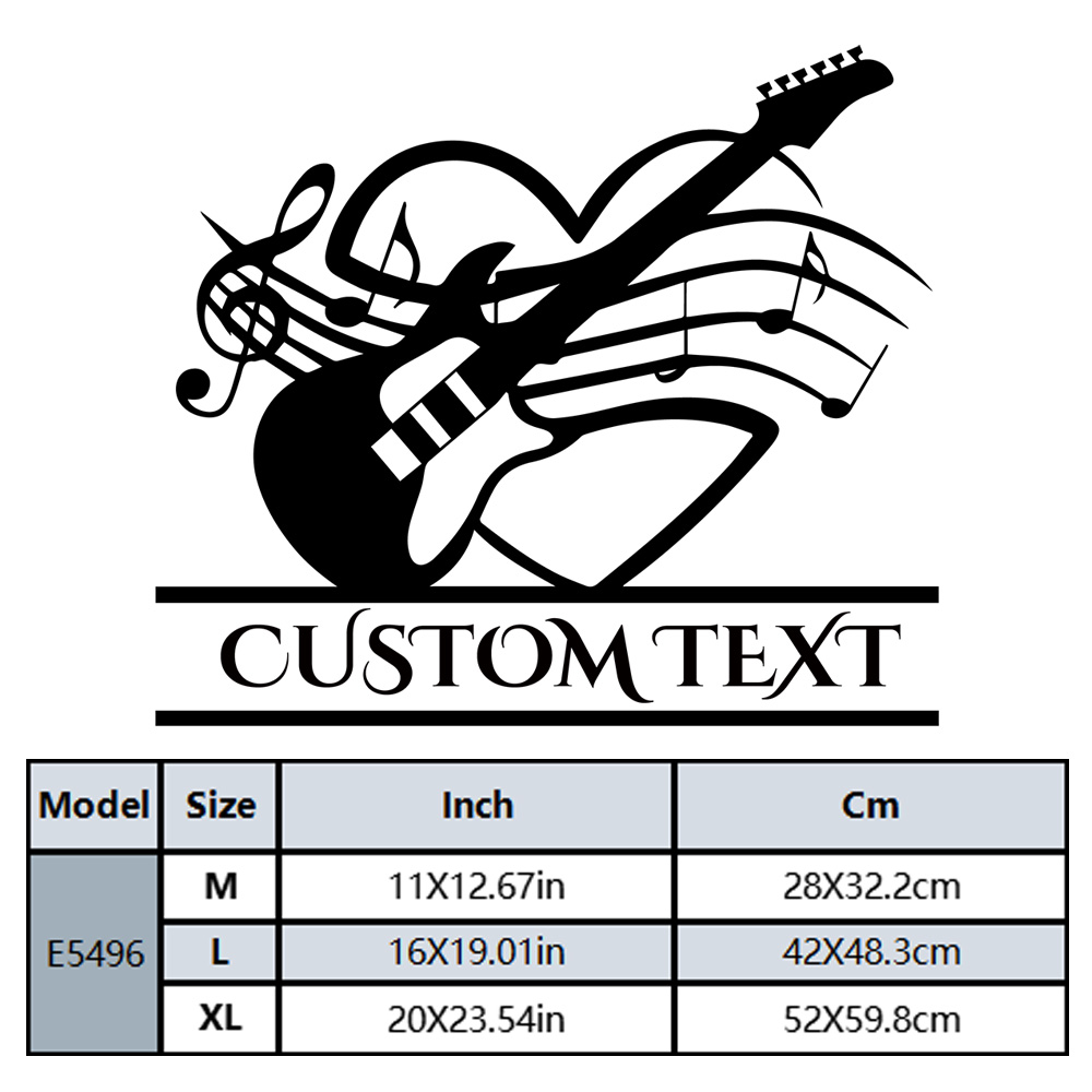 1PC Diy Guitar Custom Text Hom - Home Decor Wall Stickers ulasan dan harga
