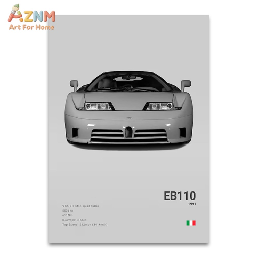 1pc CHIRON EB110 Canvas Wall A - Home Decor Nz ulasan dan harga