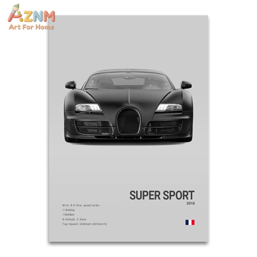 1pc CHIRON EB110 Canvas Wall A - Home Decor Nz ulasan dan harga