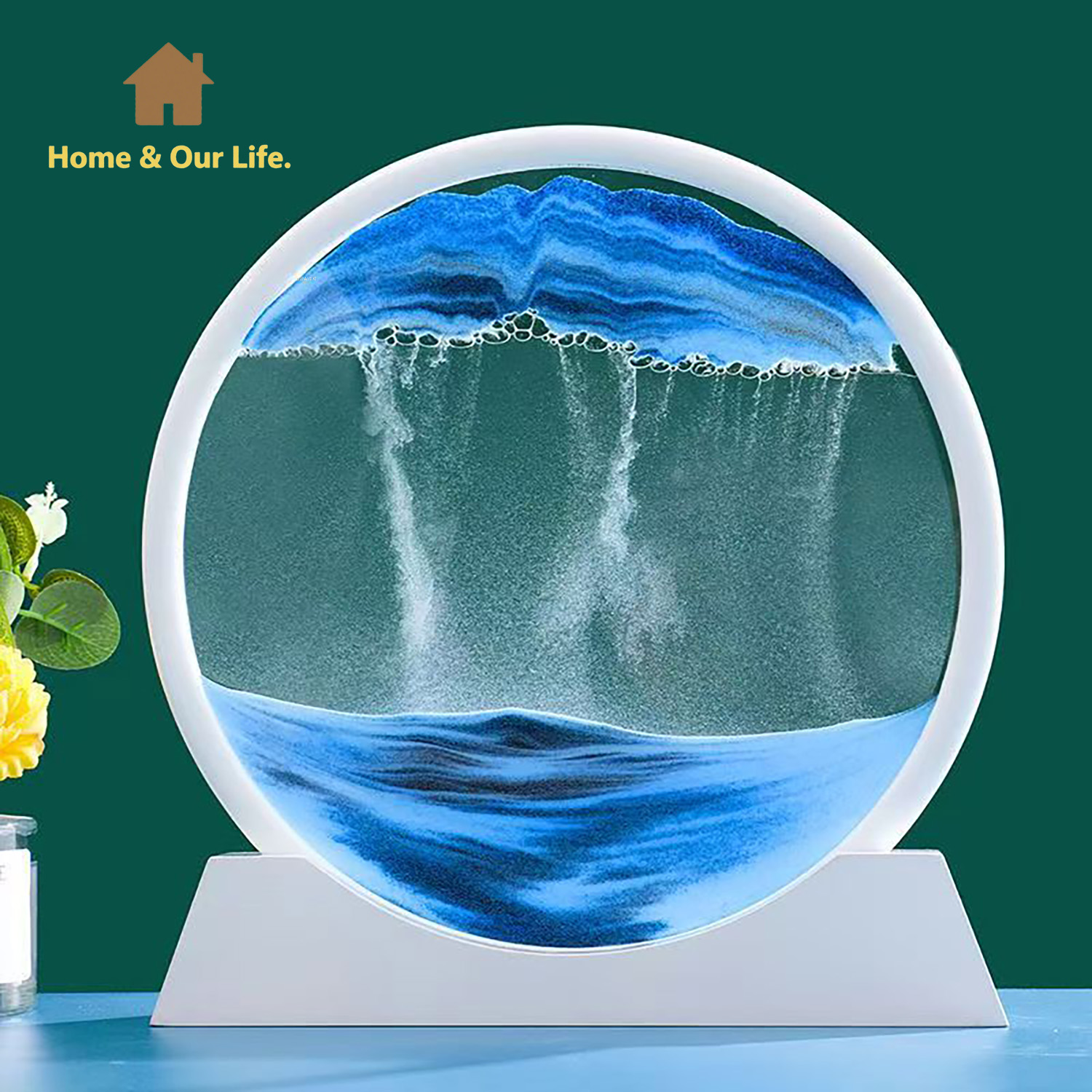 3D Dynamic Flowing Sand Art: U - Yarn Home Decor ulasan dan harga