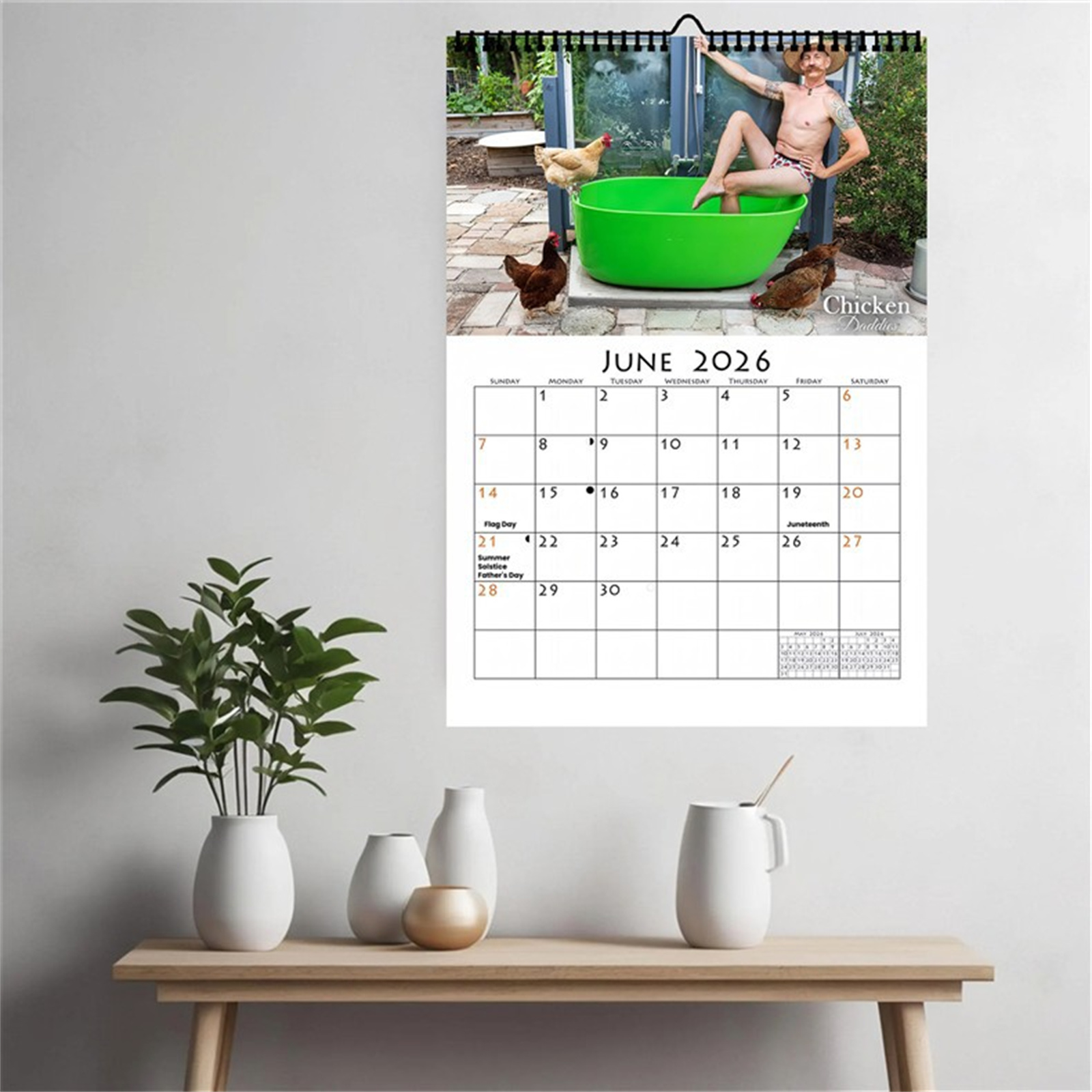 2026 Funny Chicken Daddy Wall  - Home Decor Rustic ulasan dan harga