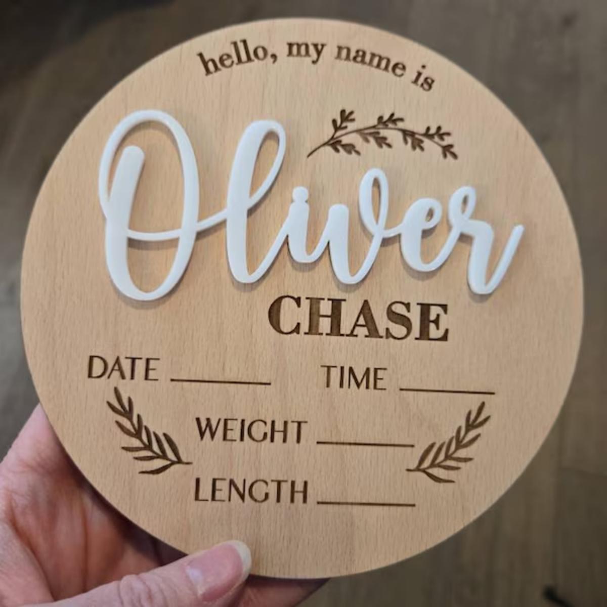 1Pc Custom Baby Announcement S - Home Decor Com ulasan dan harga