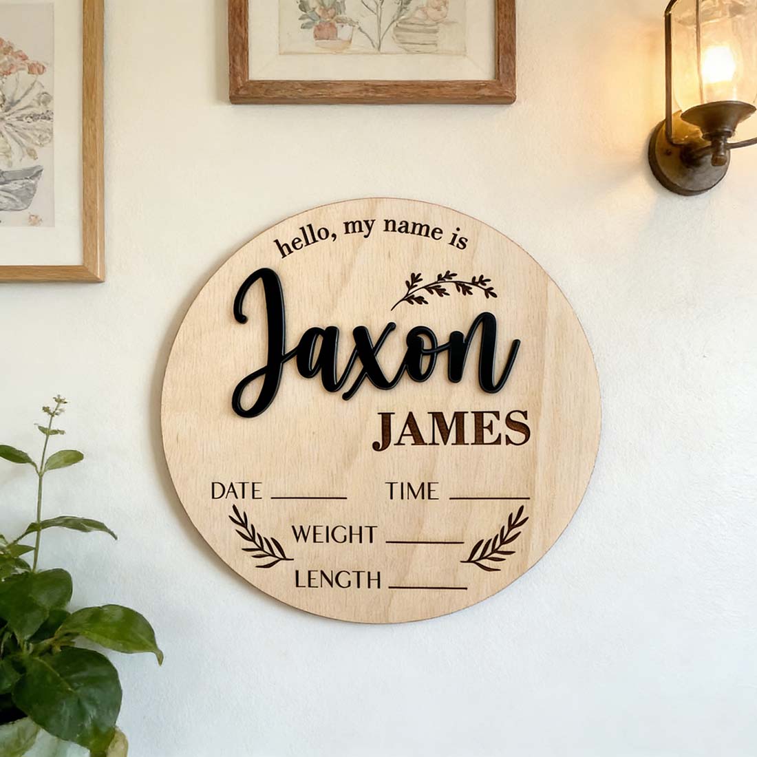 1Pc Custom Baby Announcement S - Home Decor Com ulasan dan harga