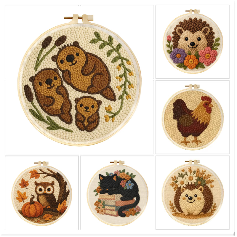 Punch Needle Embroidery Kits F - Yarn Home Decor ulasan dan harga