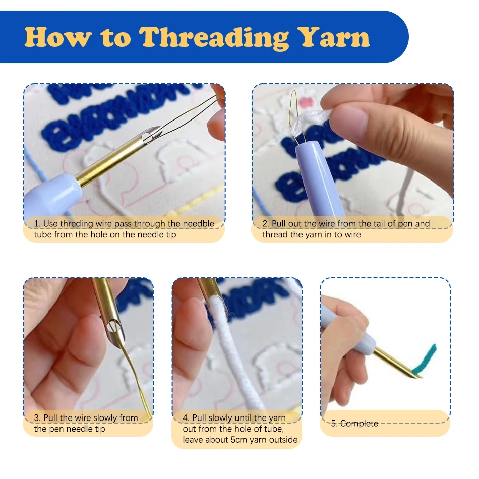 Punch Needle Embroidery Kits F - Yarn Home Decor ulasan dan harga