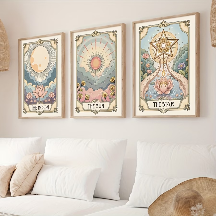 Modern Boho Tarot Sun And Moon - Home Decor Nz ulasan dan harga