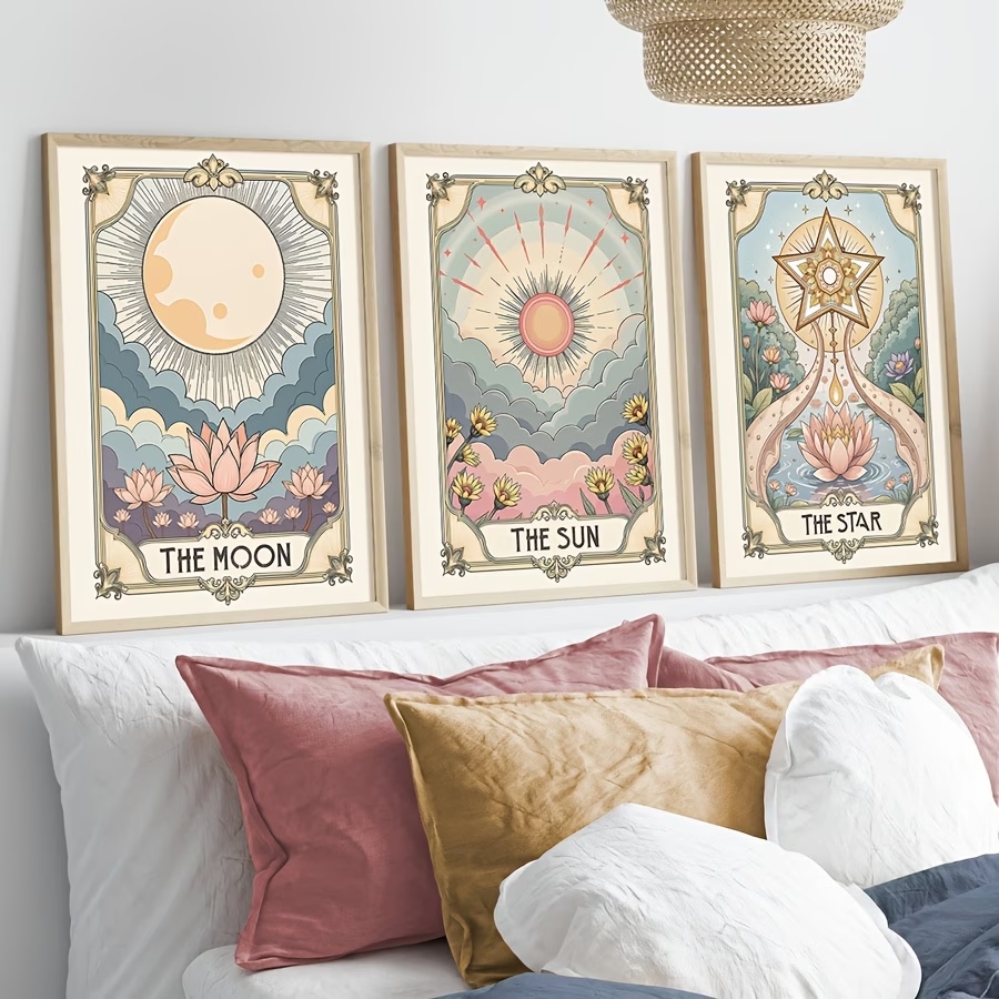Modern Boho Tarot Sun And Moon - Home Decor Nz ulasan dan harga