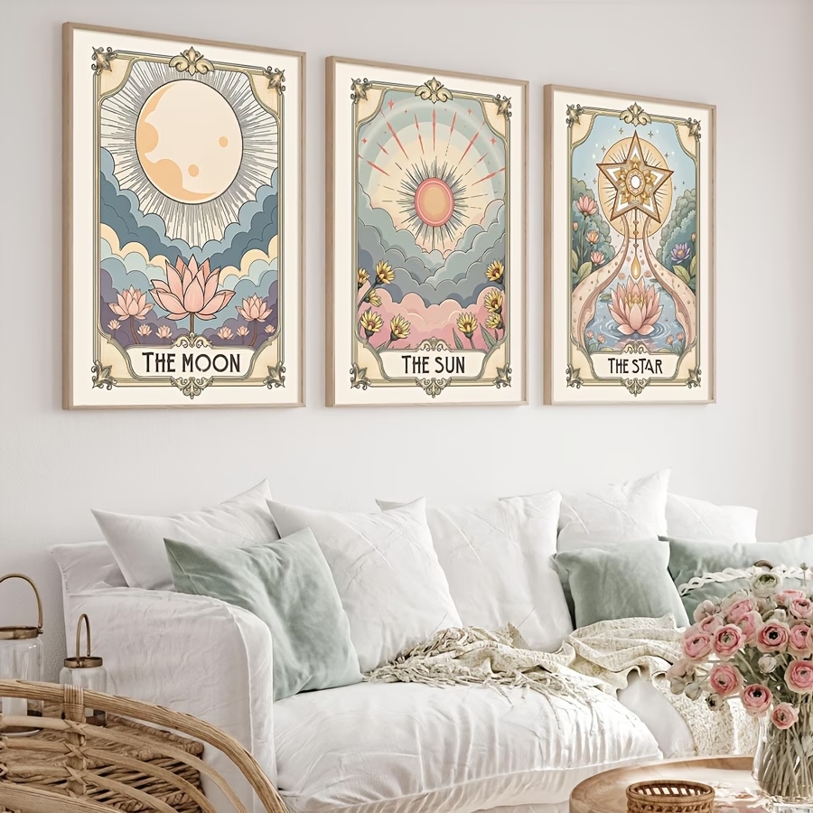 Modern Boho Tarot Sun And Moon - Home Decor Nz ulasan dan harga