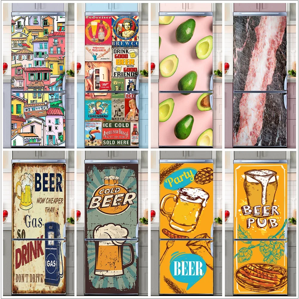 Retro Graffiti Fridge Door Mur - Home Decor On Sale ulasan dan harga
