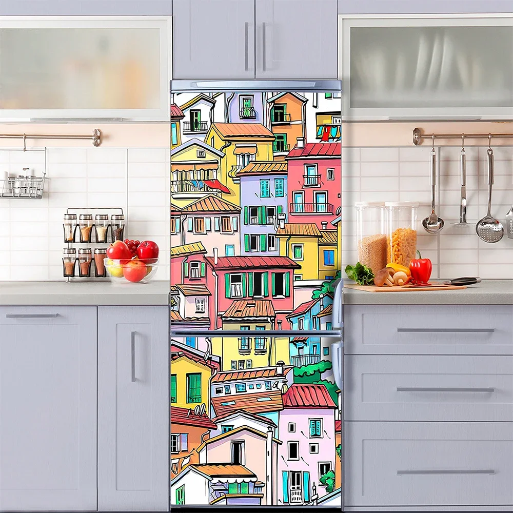 Retro Graffiti Fridge Door Mur - Home Decor On Sale ulasan dan harga