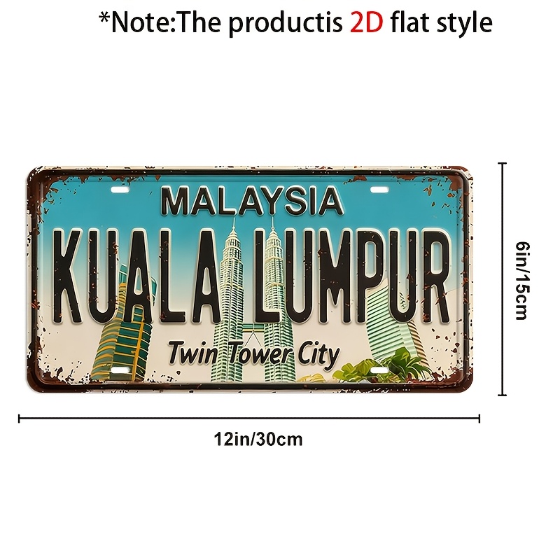 2D Flat, 1pc Vintage Kuala Lum - Home Decor Kuala Lumpur ulasan dan harga