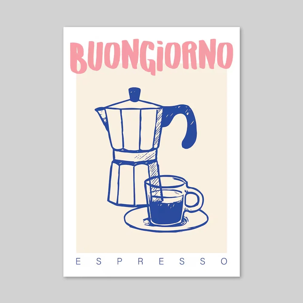 Modern Coffee Espresso Wall Ar - Home Decor Nz ulasan dan harga