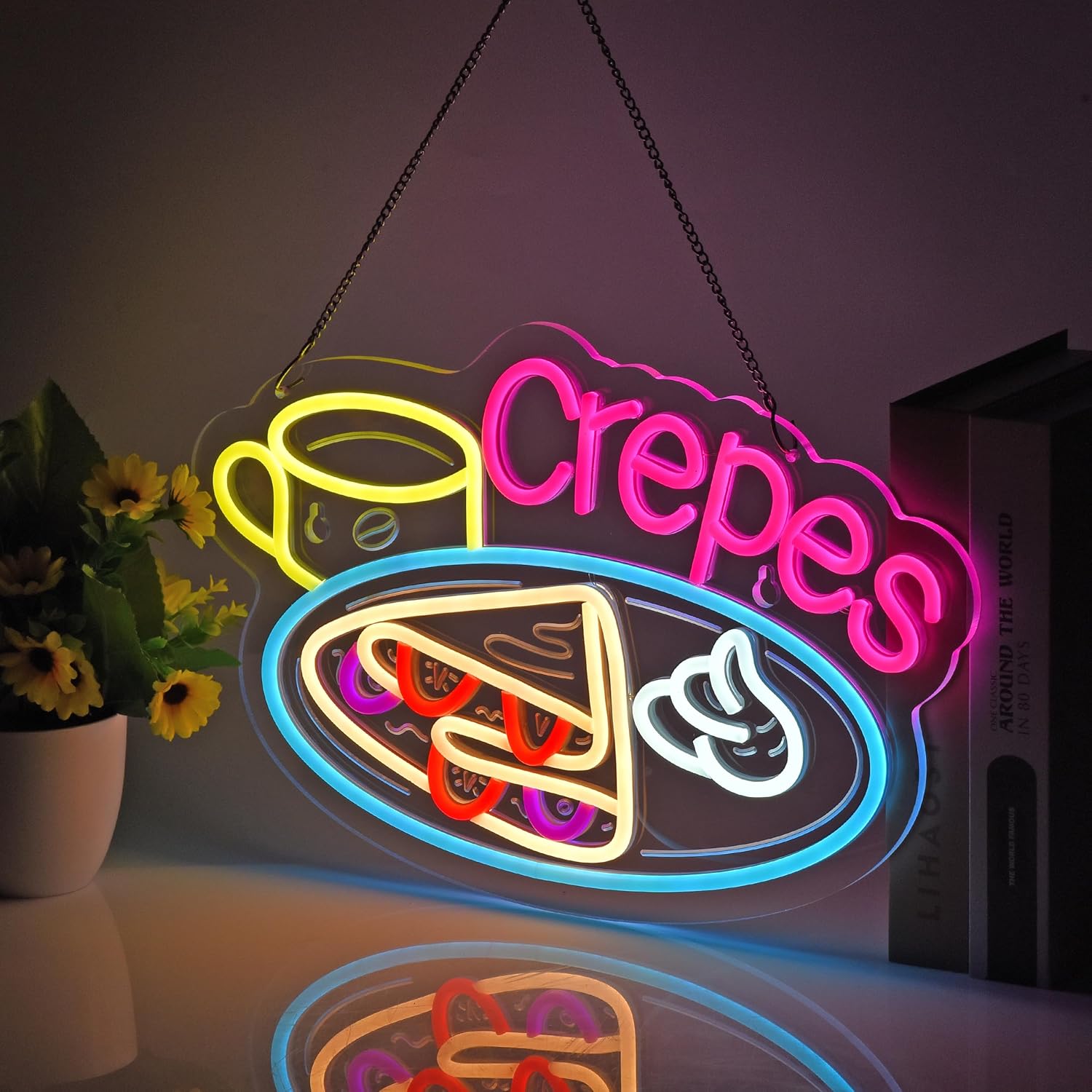 Crepes Neon Sign USB Powered L - Home Decor Nearby ulasan dan harga