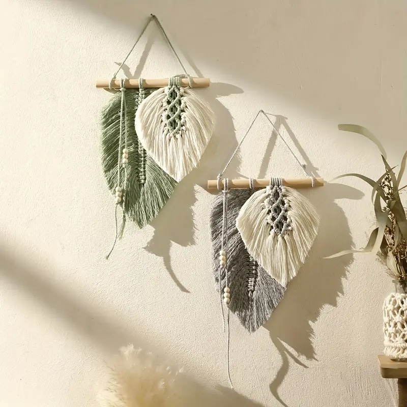 Handmade Macrame Leaf Wall Han - Macrame Wall Hanging ulasan dan harga