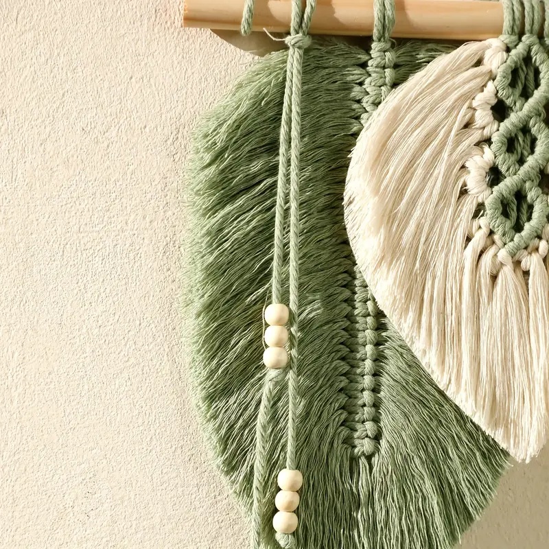 Handmade Macrame Leaf Wall Han - Macrame Wall Hanging ulasan dan harga